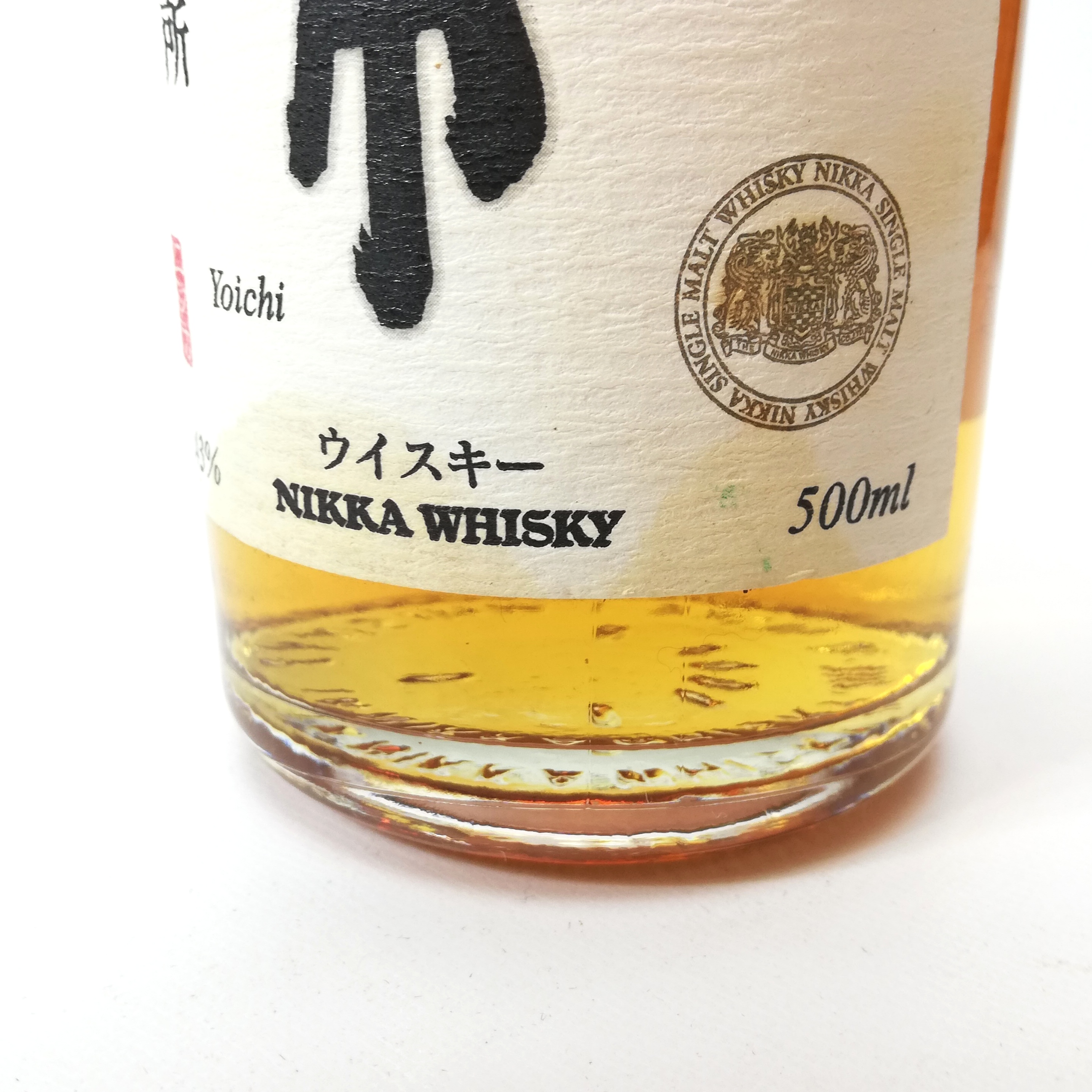 ニッカ 余市 シングル モルト ラベル染みあり 500ml / 43% - 歌舞伎