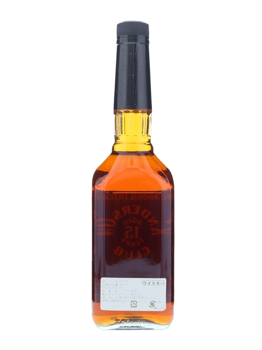 ANDERSON CLUB 15年 バーボンウィスキー 750ml 43％ アンダーソン クラブ 15年 750ml / 43% - 歌舞伎ウイスキー