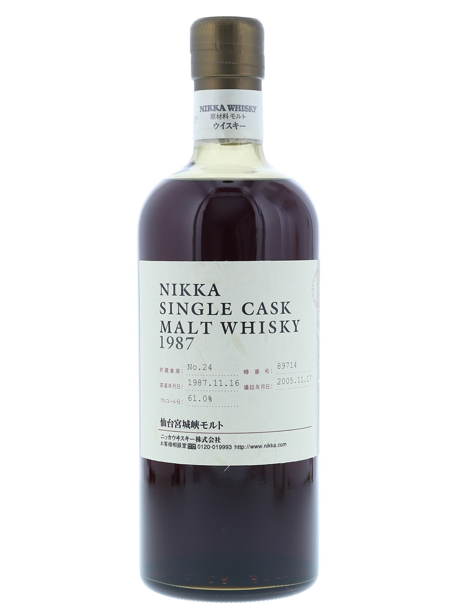 仙台宮城峡モルト 1987 シングル カスク 樽番号#89714 750ml / 61.0
