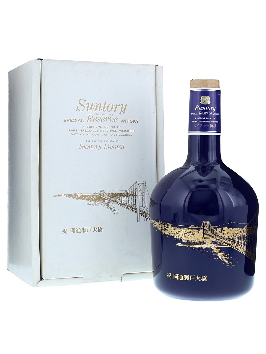 サントリー リザーブ 祝 開通瀬戸大橋 国産ウイスキー 陶器ボトル 760ml サントリー リザーブ 祝 瀬戸大橋開通 特級表示 760ml/43% - 歌舞伎