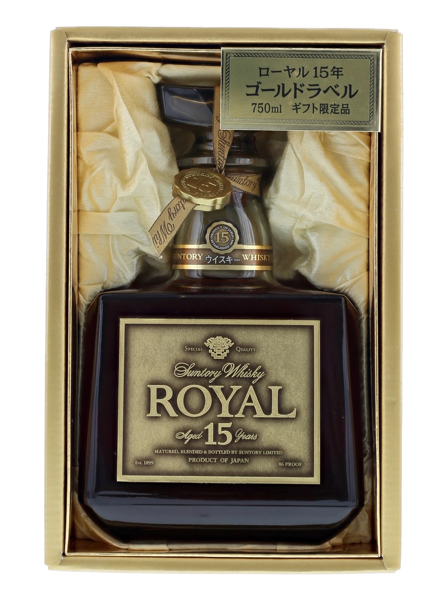サントリー ローヤル 15年 金ラベル 750ml/43% - 歌舞伎