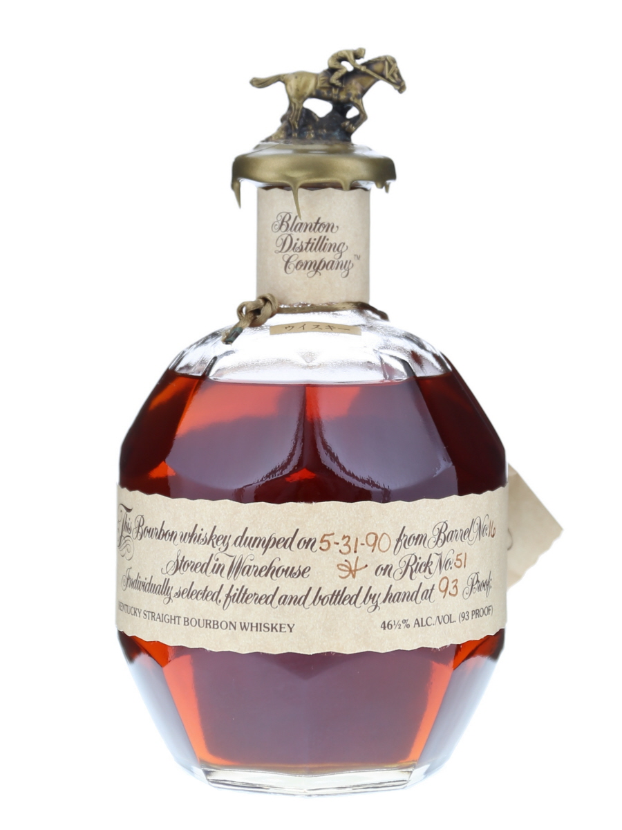 Blanton's Bourbon Whiskey ボトルナンバー5-29-90 Blanton's Single Barrel Bourbon Dumped on 5-31-90 (Risk of