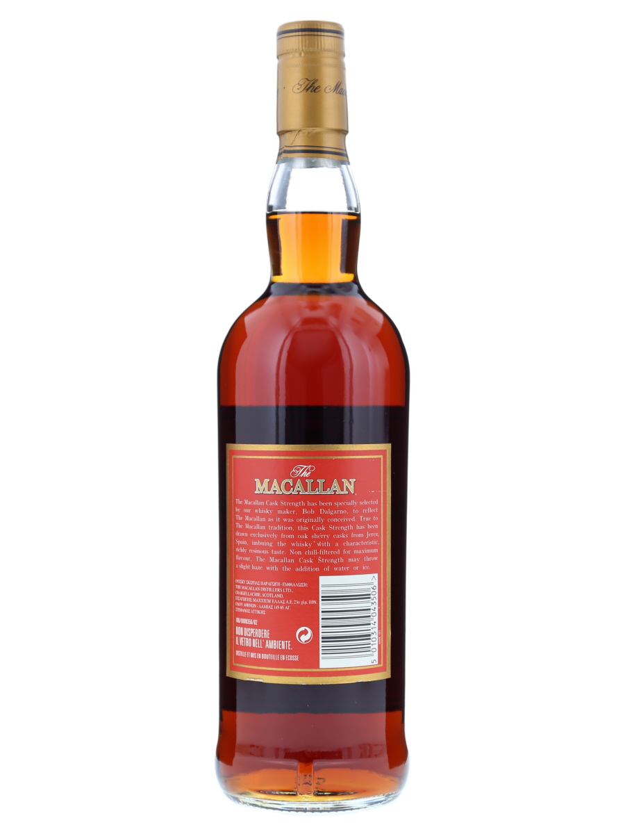 ウイスキー THE MACALLAN CASK STRENGTH 750ml The Macallan Cask Strength Single Malt Scotch Whisky