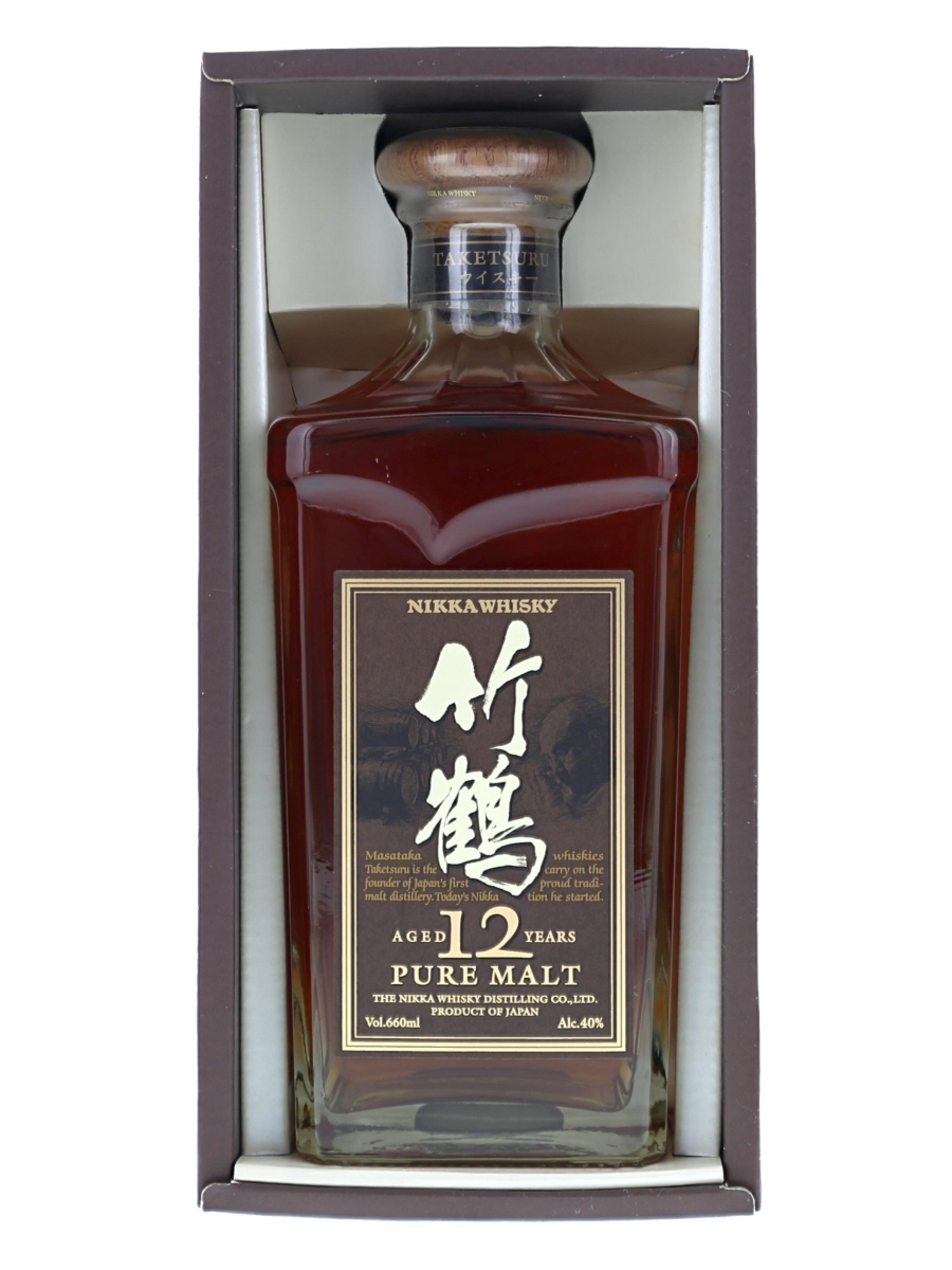 竹鶴 12年 ピュア モルト 旧ボトル (ギフト箱) 660ml / 40% - 歌舞伎