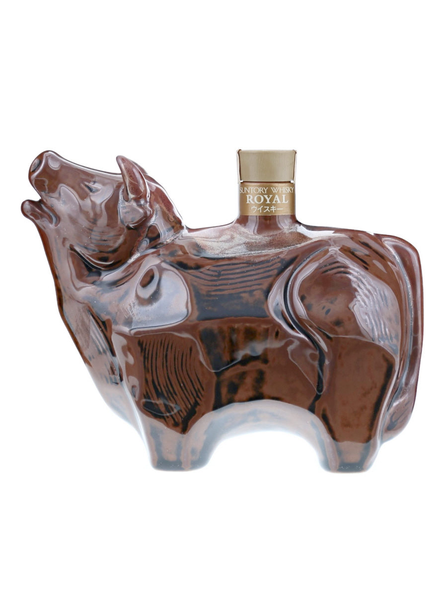 サントリー ローヤル 干支 陶器 丑 ボトル 600ml / 43% - 歌舞伎