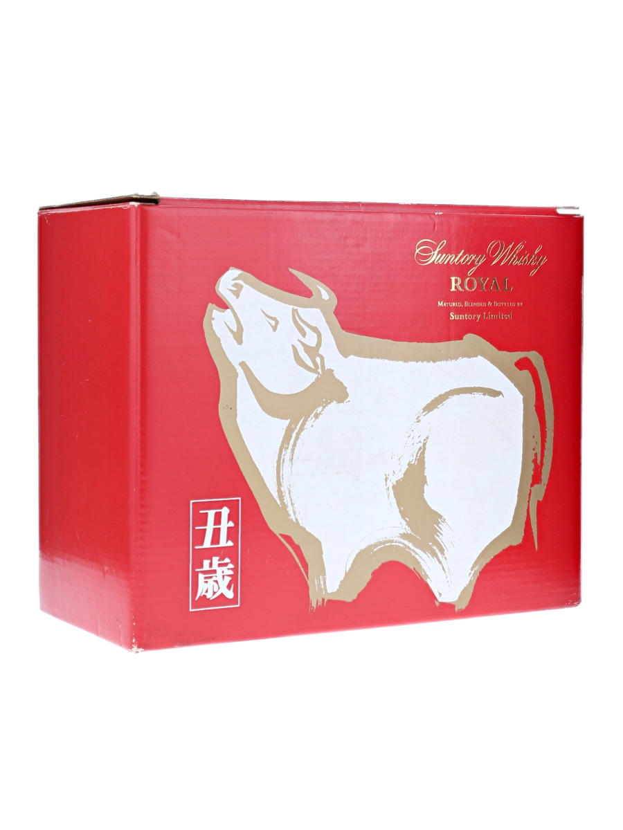 サントリー ローヤル 干支 陶器 丑 ボトル 600ml / 43% - 歌舞伎