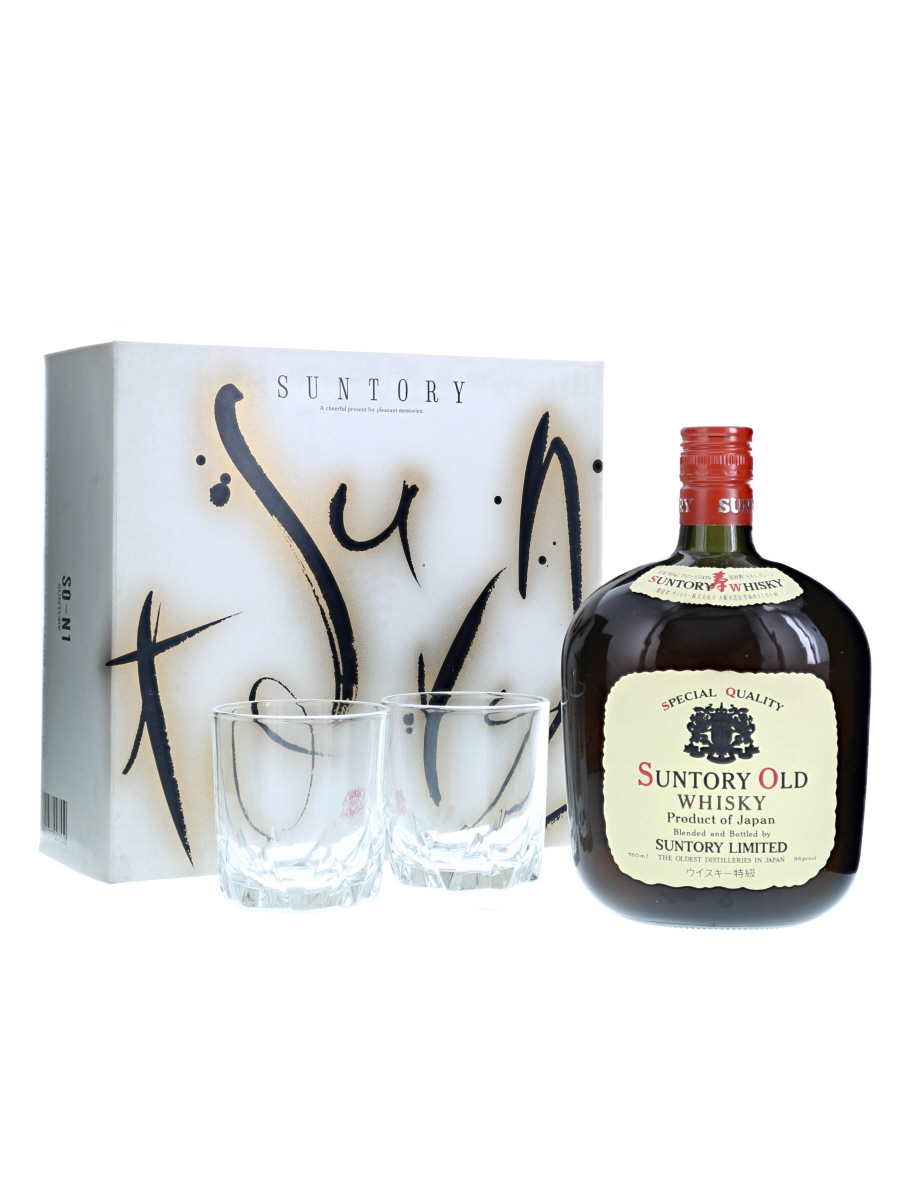 サントリーオールドウイスキー　760ml×4本　特級　古酒 サントリー オールド 特級表記 箱 グラス付 760ml / 43% - 歌舞伎