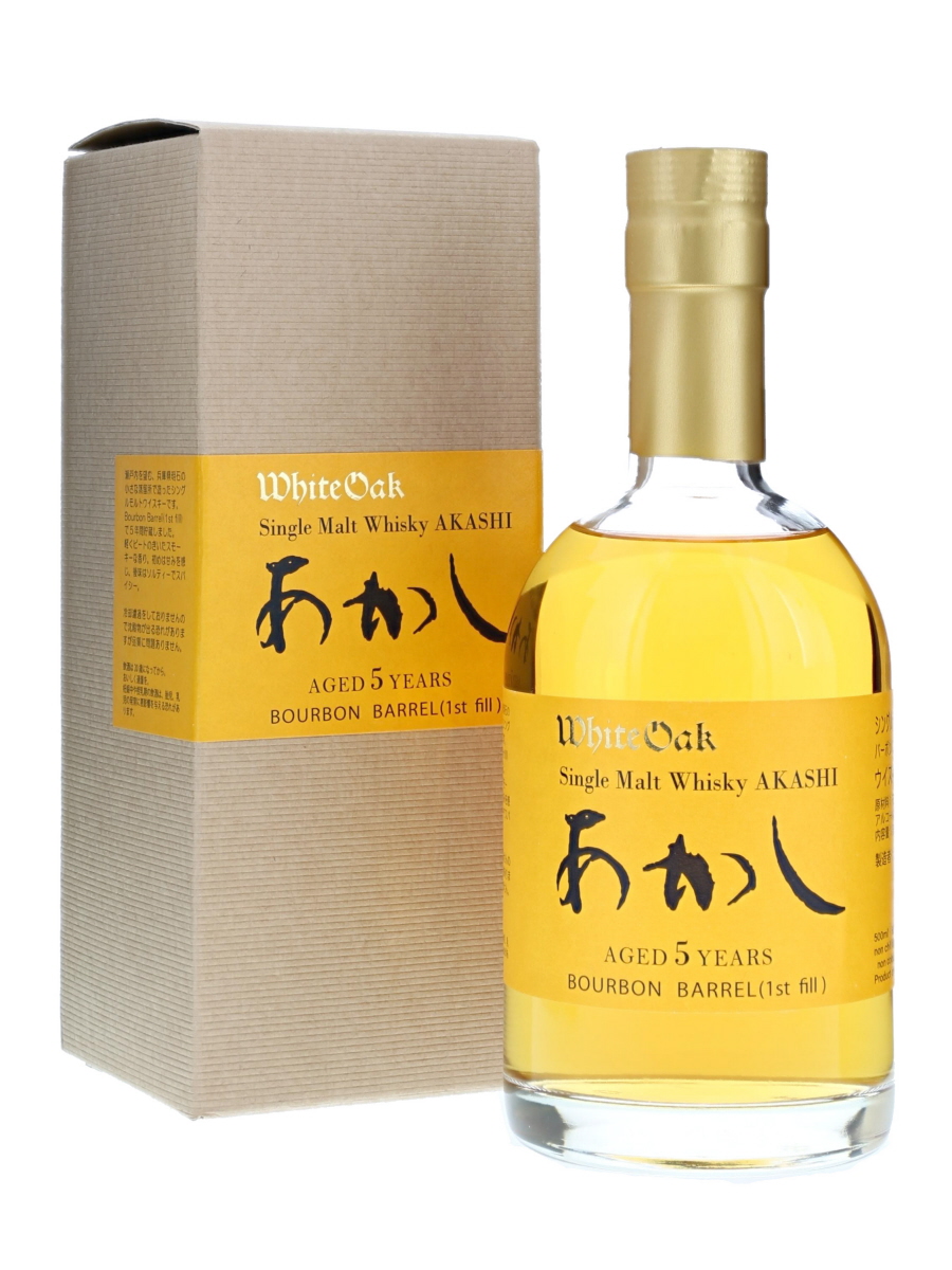 あかし 5年 シングルモルト ホワイトオーク バーボンバレル (1st fill) 新ver. 500ml / 50% - Kabukiwhisky  Buy Japanese whisky