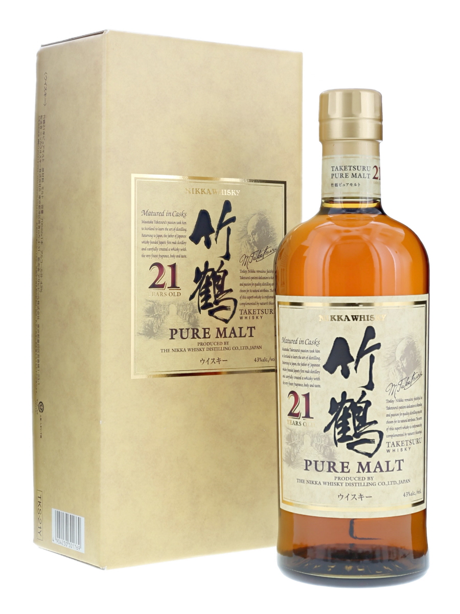 竹鶴 21年 ピュア モルト (箱傷) 700ml / 43% - 歌舞伎ウイスキー 日本