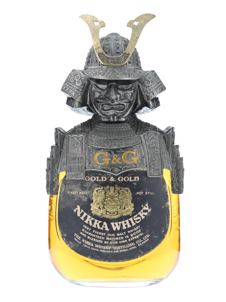 ニッカウィスキー G&G 甲冑ボトル 空瓶 アイスペール まとめて セット ニッカ G&G ウィスキー 武将甲冑 特級表示 760ml / 43% - 歌舞伎