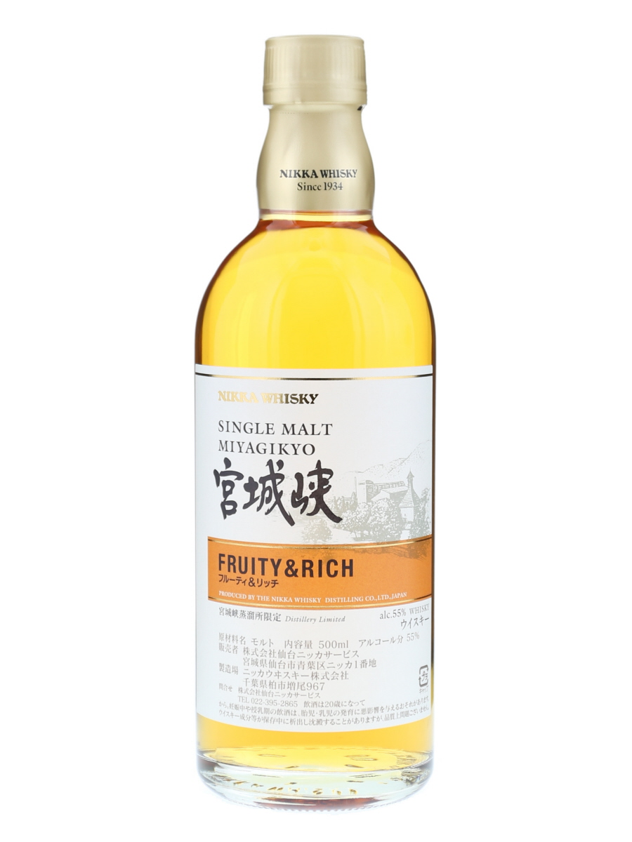 宮城峡 シングルモルト フルーティ ＆ リッチ 箱傷 500ml / 55% - 歌舞
