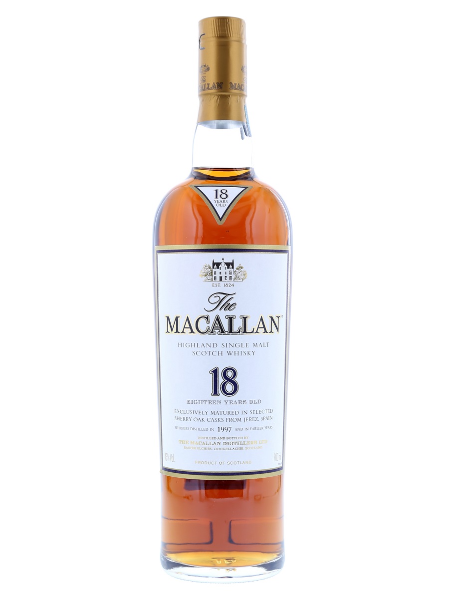 サントリー - ザ マッカラン 18年 シェリーオーク(1997） 700ml 43% ザ・マッカラン18年 シェリーオーク 43% 700ml 箱付き – Saketown