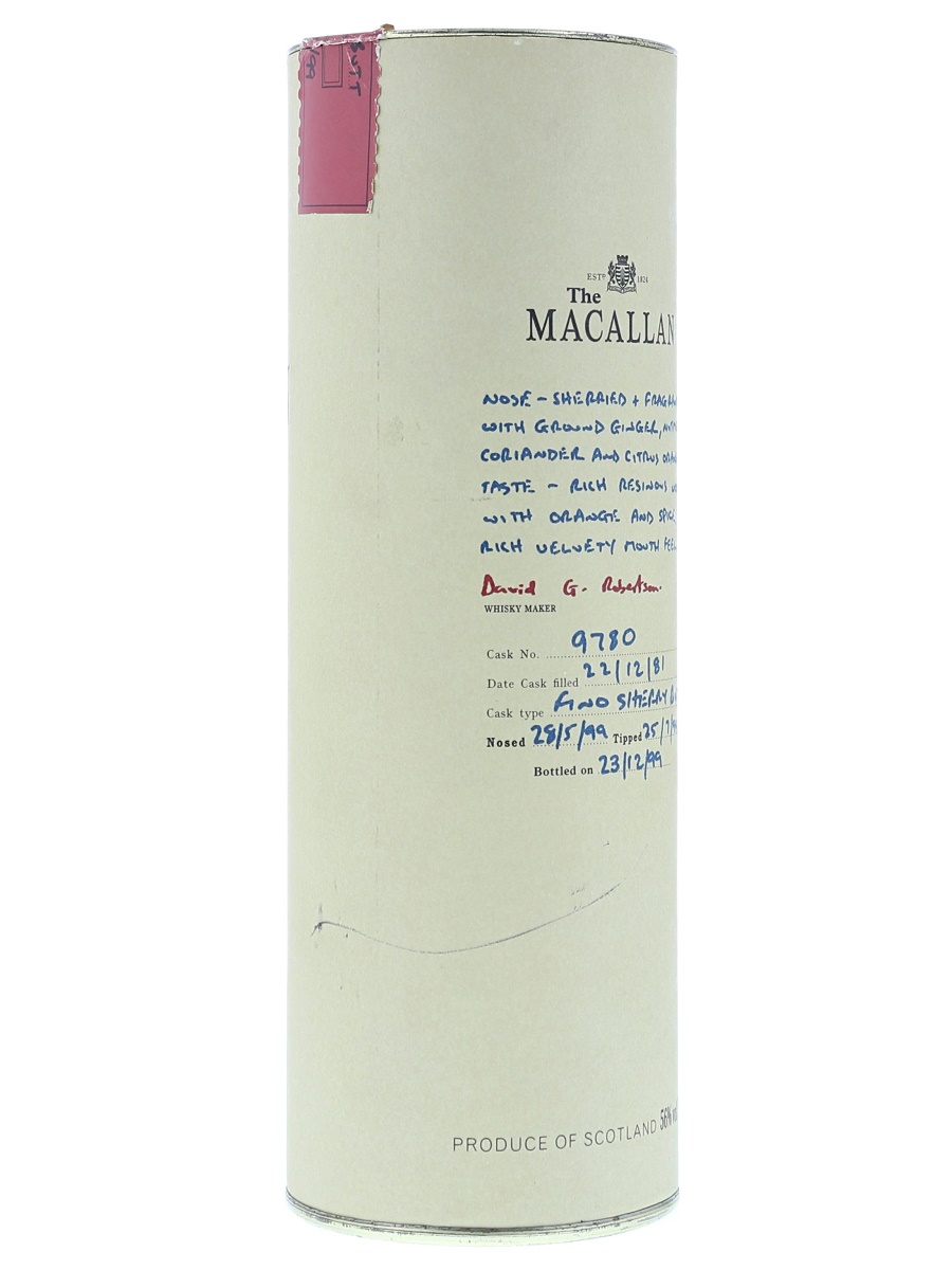 {[da]:Macallan 1981 Exceptional Cask